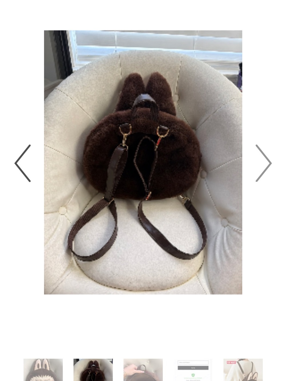 Authentic Labubu Monsters bag with pillow and blanket - Picture 2 of 6